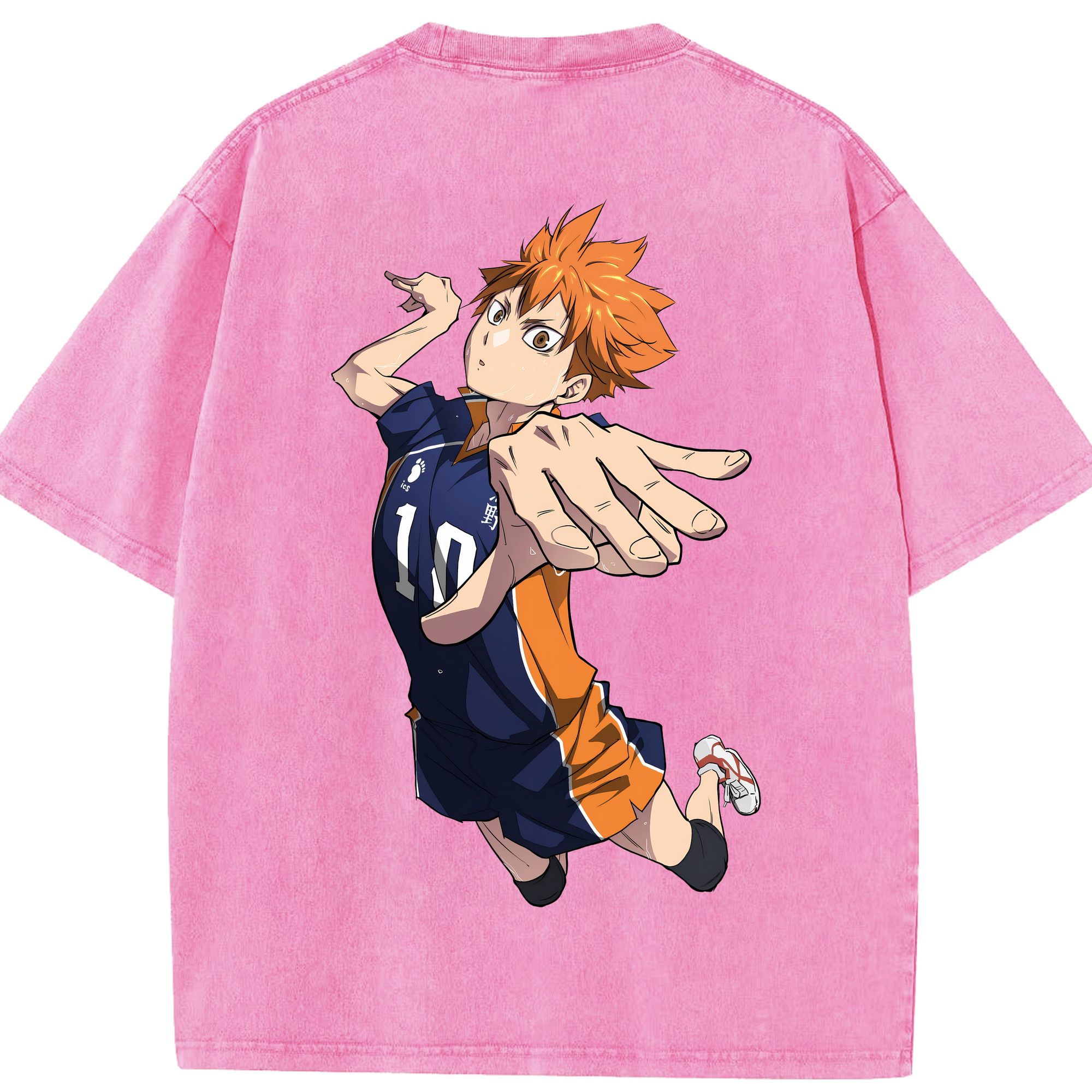 （画像用） ハイキュー!! Haikyu!! 綿100% ヴィンテージ風 半袖Tシャツ（背面プリント）